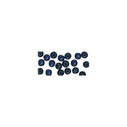 Perle à  grand trou, polies, 10/8 mm, 39 pces, bleu foncé