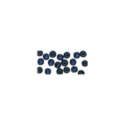 Perle à  grand trou, polies, 10/8 mm, 39 pces, bleu foncé