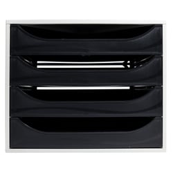 Module de classement Ecobox Office 4 tiroirs - Noir - Exacompta