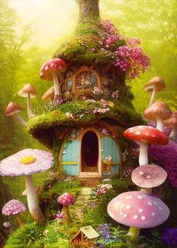 Puzzle 1000 pièces - Maison Champignon - Alipson Puzzle
