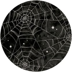 8 Assiettes Halloween Toile D'Araignée