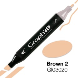 Graph'It - Marqueur à l'alcool  Graph'it  Marker 3020 Brown 2