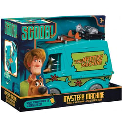 Vehicule scooby-doo : voiture mystery machine + sammy - van - figurine scooby-doo articulee - 30155