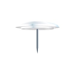 Boîte de 40 punaises - Hauteur de pointe 7mm - 10mm de diamètre - Blanc - Exacompta
