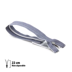 Fermeture Nylon Invisible 22 cm Ruban couleur JEANS