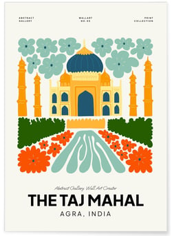 Affiche Inde Taj Mahal 2 | A3 : 29,7x42cm