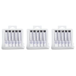 Lot de 3 Pack 5 Tubes Aluminium 12 ml - Peinture gouache PRIMO - Argent 910 - Qualité fine