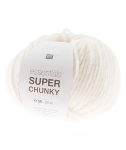 Laine à tricoter Essentials Super Chunky 50 gr - Rico Design 01 Blanc