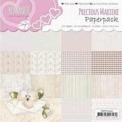 24 Papiers scrapbooking 15,2 x 15,2 cm Precious Martieke ROMANCE