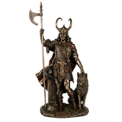 Statue Loki en résine aspect bronze 32,5 cm