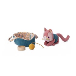 Jeanne le chat et son panier - Lilliputiens - Violet