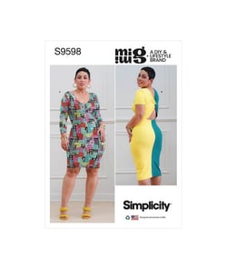 Patron Simplicity 9598 - Robes en tricot pour femmes par Mimi G taille n°FR 34-42