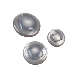Lot de 3 boutons rond à queue gris cendre