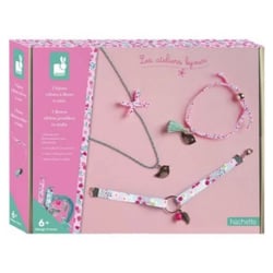 3 Bijoux Rubans a fleurs a creer - Janod - Rose