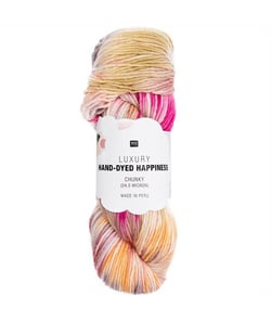 Pelote de laine Luxury HAND-DYED HAPPINESS CHUNKY - 100GR - Rico Design 03 Rouge