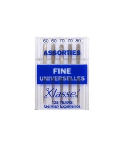 Aiguilles universelles pour machines - KLASSE taille n°Assorties 60/8, 70/10, 80/12