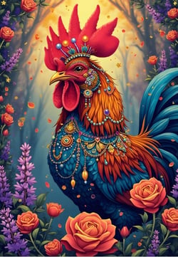 Puzzle 1000 pièces - Le Jardin Secret du Coq - Alipson Puzzle