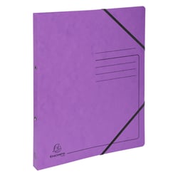Classeur 2 anneaux 15mm carte lustrée imprimée - A4 - Violet - x 10 - Exacompta