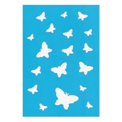Pochoir plastique souple réutilisable 18,5 x 14,5 cm Fabrika Decoru VOL DE PAPILLONS 001