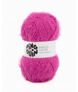 Pelote à tricoter PINGO CALIN - certifié Oeko-Tex - Pingouin Framboise Rose