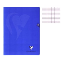 Cahier - 24x32(cm) - Grands carreaux - 96 pages - couverture en polypro - sans spirale - Clairefontaine - Mimesys