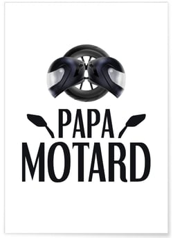 Affiche 'Papa motard' | A3 : 29,7x42cm