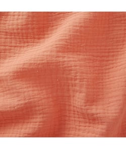 Tissu Double Gaze de coton gaufrée de 130 CM de largeur Rose (PAPAYE) vendu par 50 cm