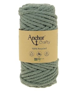Corde de Coton Recyclé Macramé Anchor Crafty - 250gr - Anchor 113 Vert (Verveine)