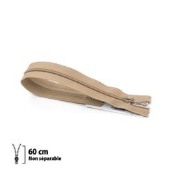 Fermeture éclair 60 cm Nylon 4mm
