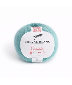 Pelote à tricoter laine et mohair CANTATE - Cheval blanc 152 Bleu