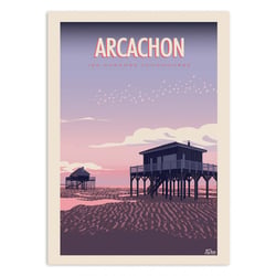 Affiche 30x40 cm - Arcachon - Turo Memories Studio