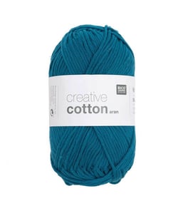 Pelotes de fil à tricoter CREATIVE COTTON ARAN de Rico Design - Laissez libre cours à votre créativité avec douceur et style ! 82 Ocean