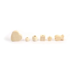 Graine Créative - Perle en bois fantaisie assorties 300 pièces