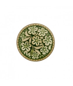 Bouton métal motif floraux 23mm à queue - Prym Vert Fonce