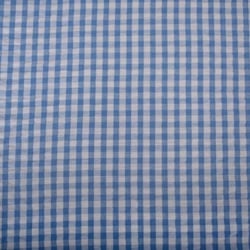 Tissu vichy Celvia bleu sur fond Blanc - Au mètre