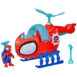 Hélico de l'équipe Spidey, figurine de 7,5 cm et véhicule avec projectile, Marvel Spidey et ses Amis Extraordinaires, Hasbro