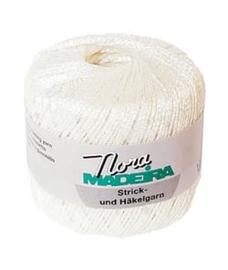 Fil à crocheter et à tricoter métallisé Nora Madeira - 25GR 390 Ecru