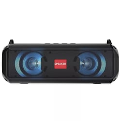 Enceinte Bluetooth Portable Mini RGB Lumineuse Double Haut-Parleurs Subwoofer Autonomie 10H Noir YONIS