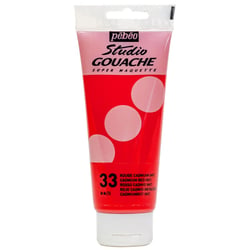 Peinture gouache - Rouge cadmium - 33 - Fine - Pébéo - Studio Gouache - 100ml