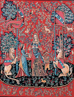 Canevas Pénélope Antique Dame à la licorne l'Odorat 65x80cm
