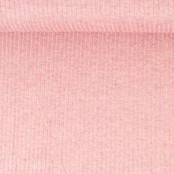 Tissu Maille côtelé pailleté Naëlle uni Rose