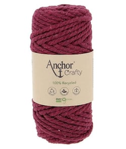 Corde de Coton Recyclé Macramé Anchor Crafty - 250gr - Anchor 119 Rouge (Bordeaux)
