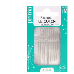 Prima Mercerie | Aiguilles à coudre | aiguille à repriser coton | lot de 10 aiguilles