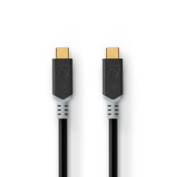 Nedis Câble USB-C Mâle vers USB-C Mâle 100W 20 Gbps 4K 2m Noir
