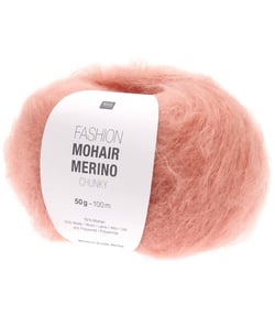Laissez-vous Envelopper de Luxe : Pelote de Laine FASHION MOHAIR MERINO CHUNKY - Rico Design 019 Orange Terre Cuite