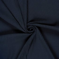 Tissu Jersey Viscose côtelé lourd Oréa uni Bleu marine