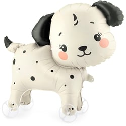 Ballon Aluminium Chien à Roulette   65 cm