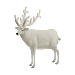 Hansa Peluche Geante Renne Blanc 150 cm H et 140 cm L - Hansa Peluches Géantes