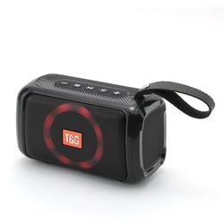 Enceinte Bluetooth Portable LED Étanche Son 360° Support TF AUX FM Noir YONIS