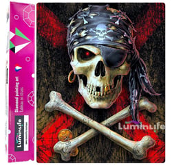 Diamond Painting Broderie Diamant LUMINLIFE 40x50cm, 100% strass, diamants ronds - Top pirate